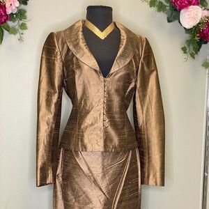 Gorgeous Acorn, Size 10, Jacket and Skirt Combo by Watters & Watters